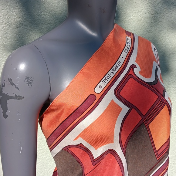 LES COUPES HERMES SCARF BY FRANCOISE DE LA PERRIERE REVERSIBLE OPERA SCARF/SHAWL - Picture 10 of 17